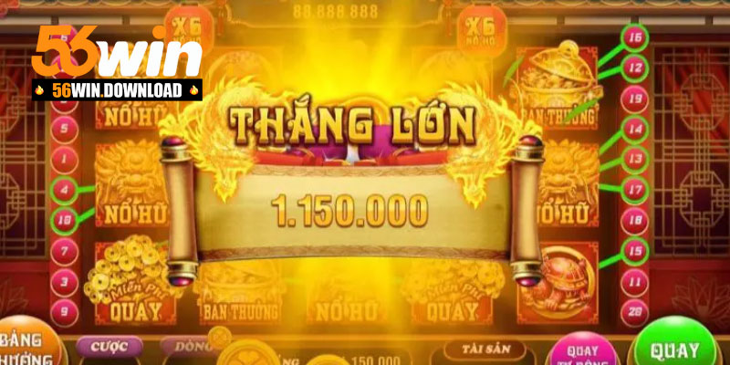 Hướng dẫn chơi nổ hũ Thần Tài 777 56Win luôn thắng lớn